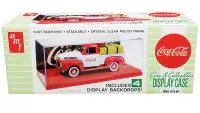 Collectible Display Show Case with Red Display Base and 4 "Coca-Cola" Display Backdrops for 1/24-1/25 Scale Model Cars and Model Kits by AMT