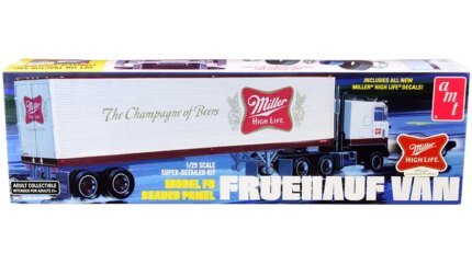 AMT Skill 3 Fruehauf FB Beaded Panel Van Trailer 'Miller' 1/25 Scale Model Kit