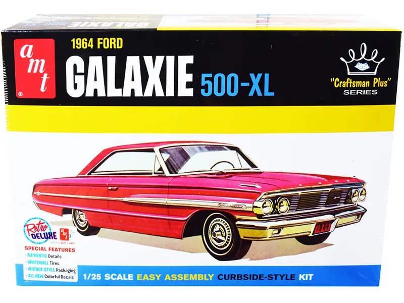 Skill 2 Model Kit 1964 Ford Galaxie 500-XL “Craftsman Plus” Series 1/25 Scale Model by AMT
