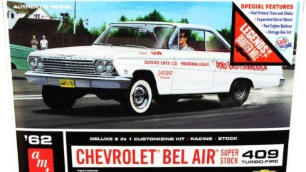 1962 Chevrolet Bel Air Super Stock 409 Model Kit - AMT 1/25 Scale Legends of the Quarter Mile