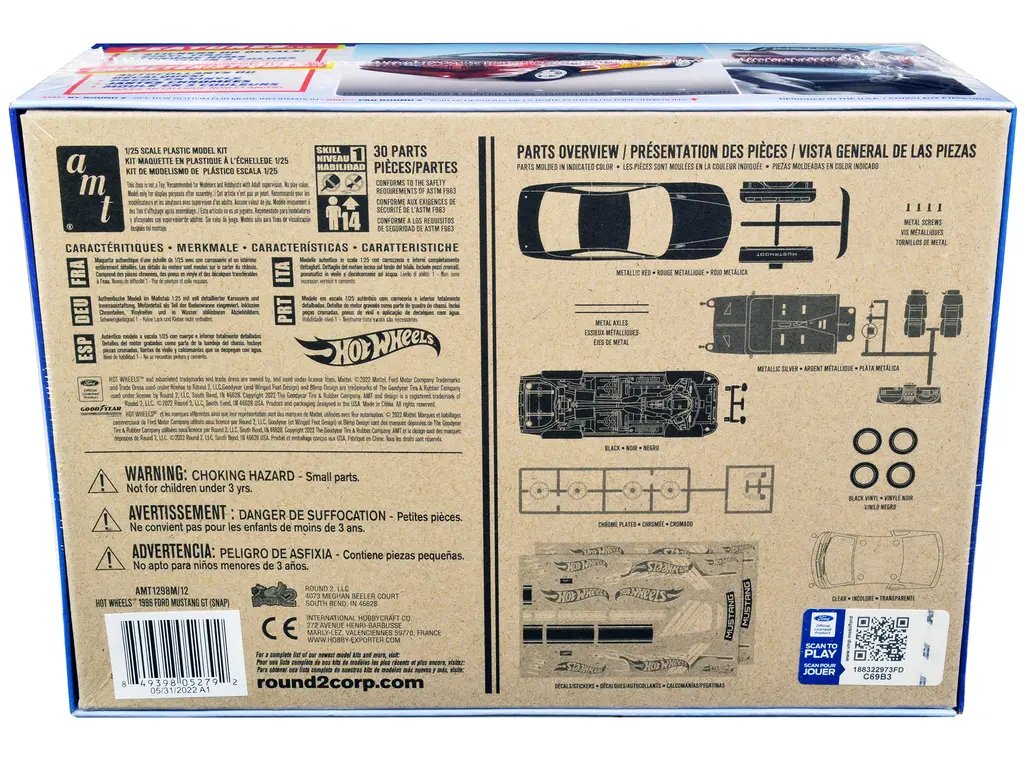 Build Your Own 1996 Ford Mustang GT Hot Wheels Model Kit - AMT 1/25 Scale 3 Build Your Own 1996 Ford Mustang GT Hot Wheels Model Kit - AMT 1/25 Scale - Image 3