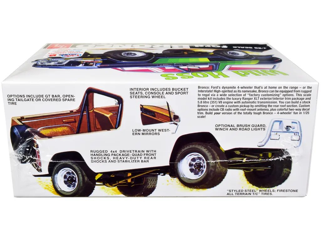 AMT Skill 2 Ford Bronco 4X4 ‘Wild Hoss’ 1/25 Scale Model Kit – Build Your Off-Road Legend