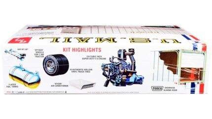 Skill 3 Model Kit Ford C900 Truck Tractor with Trailer "U.S. Mail" 1/25 Scale Model by AMT
