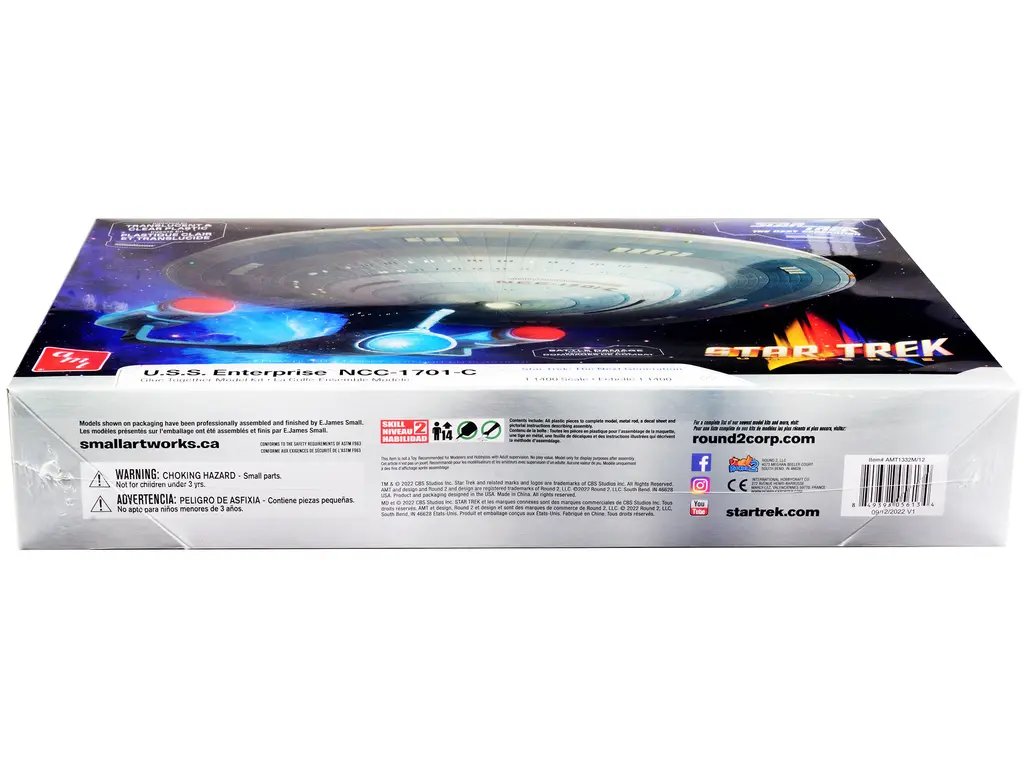 Diecast Model Cars wholesale toys dropshipper drop shipping Skill 2 Model Kit U.S.S. Enterprise NCC-1701-C Space Ship Star Trek: The Next Generation 1987 TV Series 1/1400 Scale AMT AMT1332M drop shipping wholesale drop ship drop shipper dropship drop Build the Iconic U.S.S. Enterprise NCC-1701-C: 1/1400 Scale Model Kit from Star Trek: The Next Generation by AMT