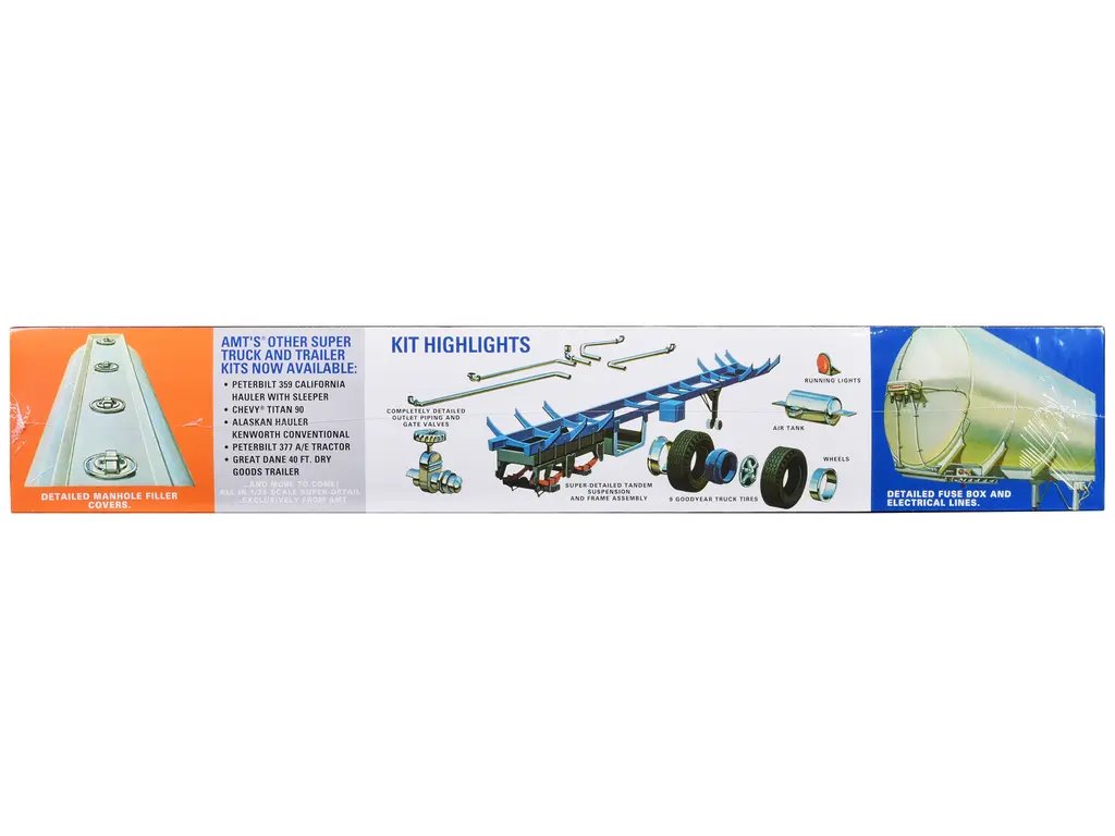 AMT Skill 3 Fruehauf Tanker Trailer Gulf Oil 1/25 Scale Model Kit