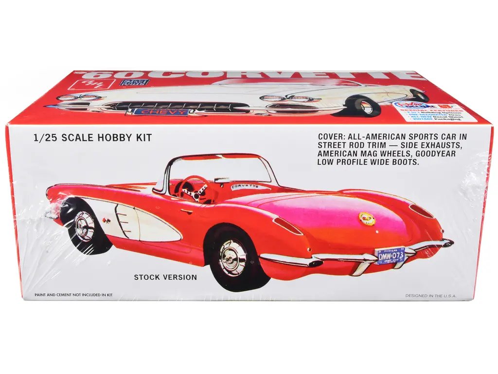 Build Your Dream: 1960 Chevrolet Corvette Street Rods 1/25 Scale Model Kit by AMT