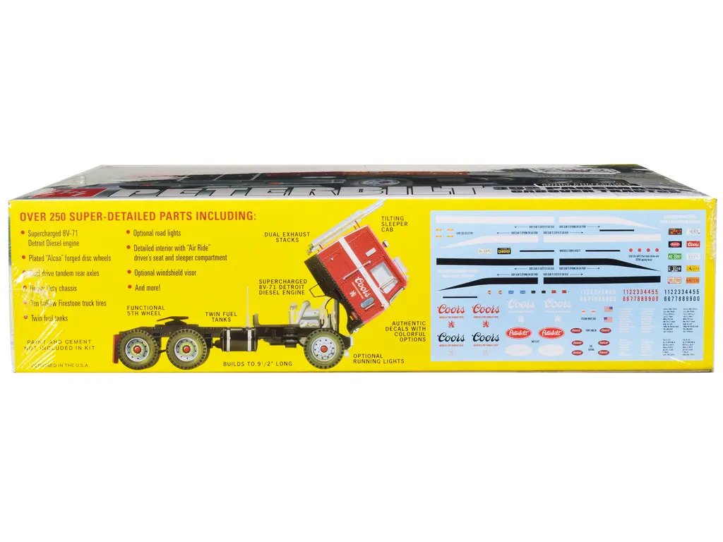 Build Your Own Peterbilt 352 Pacemaker Cabover ‘Coors’ 1/25 Scale Model Kit by AMT
