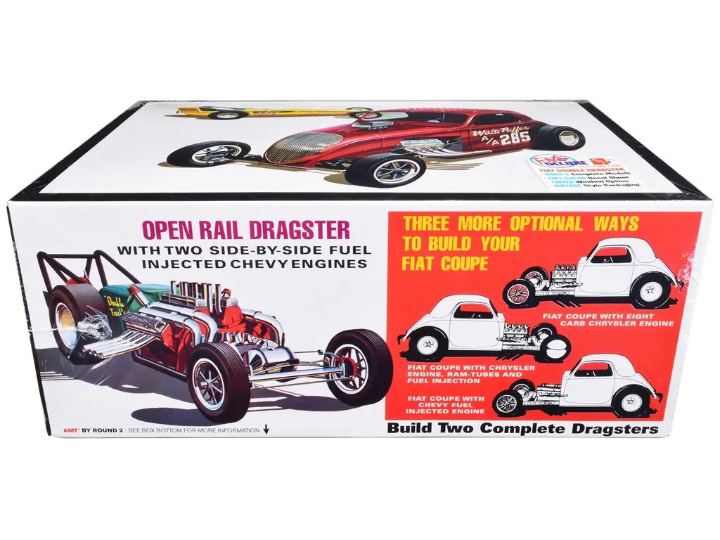 AMT Skill 2 Fiat Double Dragster 1/25 Scale Model Kit Set – Build Your Racing Dream
