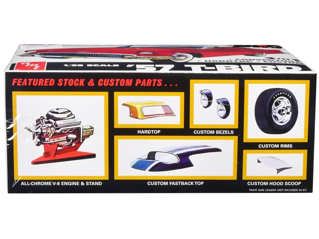 Build Your Dream: 1957 Ford Thunderbird 3-in-1 Model Kit by AMT – 1/25 Scale