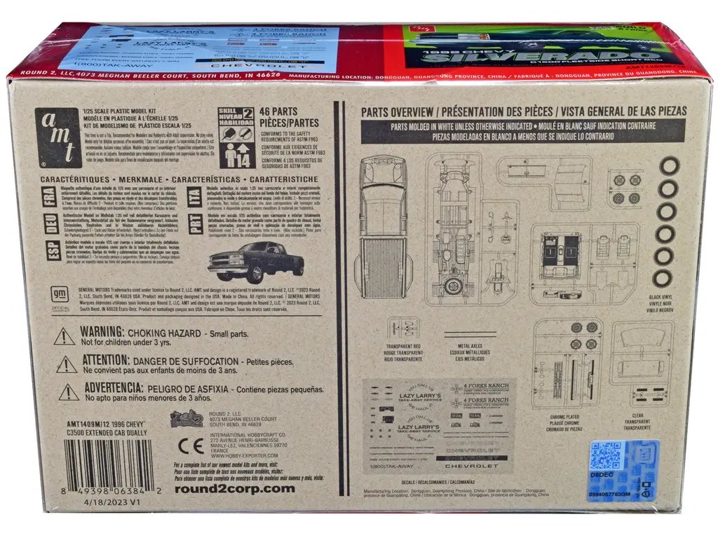 Build Your Own 1996 Chevrolet C3500 Dually Pickup: AMT 1/25 Scale Model Kit 3 Build Your Own 1996 Chevrolet C3500 Dually Pickup: AMT 1/25 Scale Model Kit - Image 3