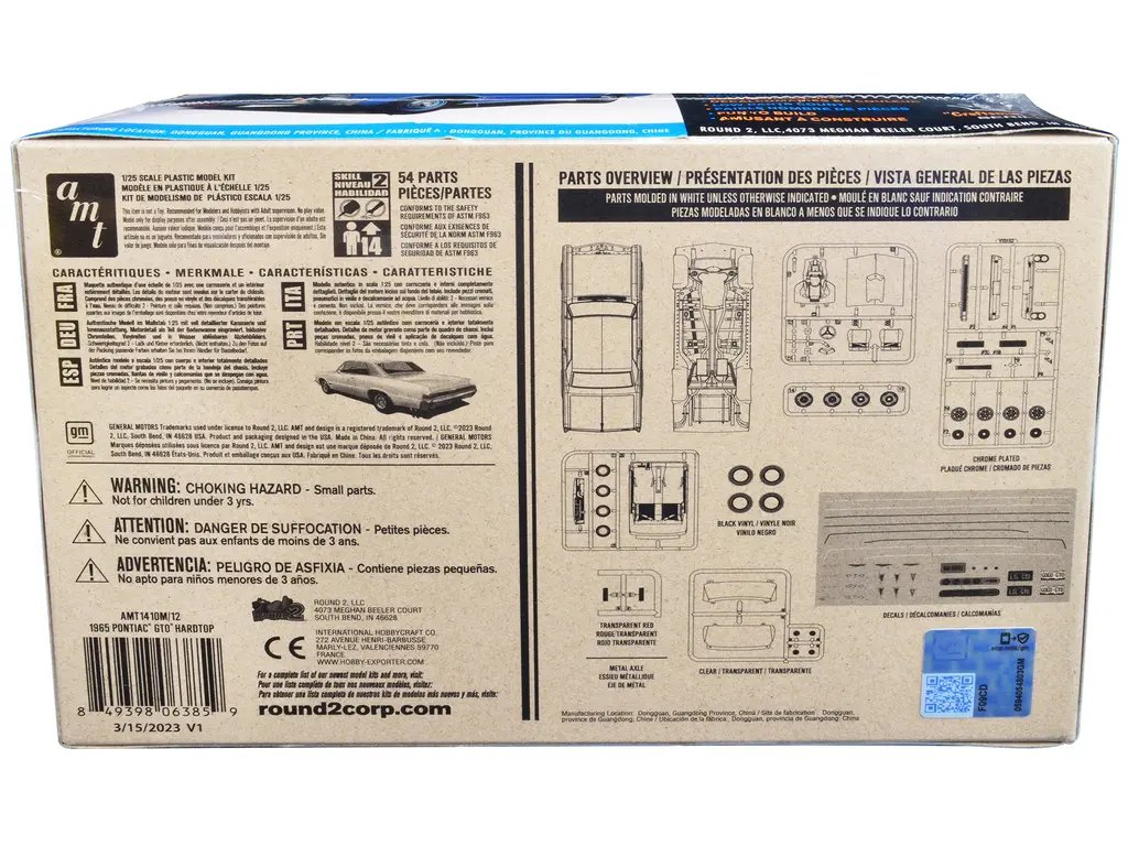 Build Your Dream: 1965 Pontiac GTO Hardtop 1/25 Scale Model Kit by AMT 3 Build Your Dream: 1965 Pontiac GTO Hardtop 1/25 Scale Model Kit by AMT - Image 3