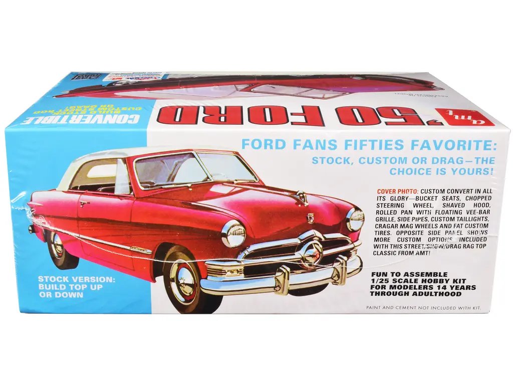 Build Your Dream: 1950 Ford Convertible Street Rods 3-in-1 Model Kit by AMT
