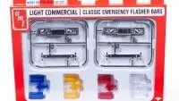 Enhance Your 1/25 Scale Models with AMT's Classic Emergency Flasher Bars Kit - Set of 10