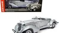 1935 Auburn 851 Speedster Haze Gray 1/18 Diecast Model by Auto World - Collector's Dream