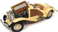 1935 Duesenberg SSJ Speedster 1/18 Diecast Model Car - Yukon Gold & Chocolate Brown by Auto World
