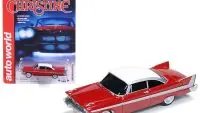 1958 Plymouth Fury 'Christine' 1/64 Diecast Model Car by Auto World - Iconic Red & White Classic