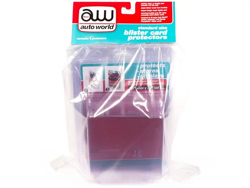 Premium 6 Blister Card Protectors for 1/64 Scale by Auto World