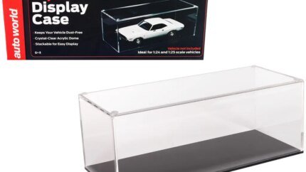 Premium Acrylic Display Case for 1/24-1/25 Scale Model Cars by Auto World