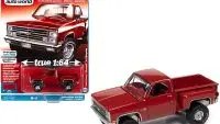 1986 Chevrolet Silverado K10 Stepside Bright Red 1/64 Diecast Muscle Truck by Auto World – Limited Edition