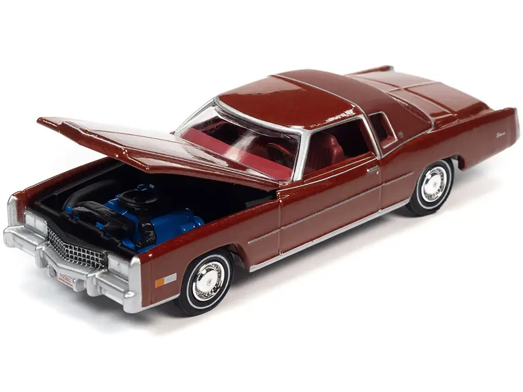 1975 Cadillac Eldorado Firethorn Red Metallic 1/64 Diecast Model – Limited Edition by Auto World