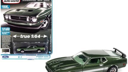 1973 Ford Mustang Mach 1 Ivy Bronze Metallic 1/64 Diecast Model - Limited Edition by Auto World