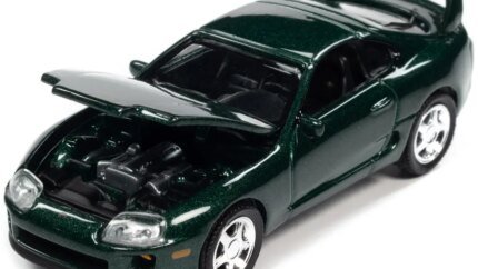 1996 Toyota Supra Deep Jewel Green Metallic 1/64 Diecast Model Car - Auto World Limited Edition