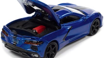 2020 Chevrolet Corvette Elkhart Lake Blue Metallic 1/64 Diecast Model Car - Limited Edition by Auto World