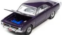 1971 Dodge Dart Swinger 340 Plum Crazy Purple 1/64 Diecast Model Car by Auto World