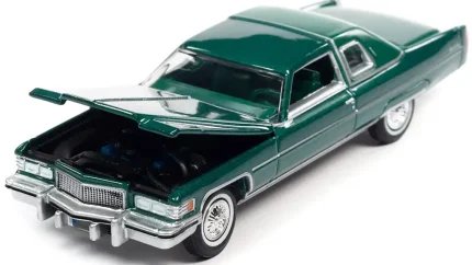 Limited Edition 1975 Cadillac Coupe DeVille Diecast Model - Greenbrier Firemist Green by Auto World