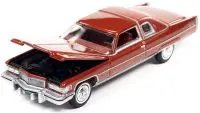 1975 Cadillac Coupe DeVille Firethorn Red 1/64 Diecast Model by Auto World - Limited Edition Luxury Cruiser