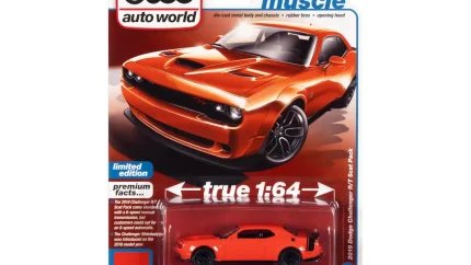 2019 Dodge Challenger R/T Scat Pack Tor Red 1/64 Diecast Model - Limited Edition by Auto World