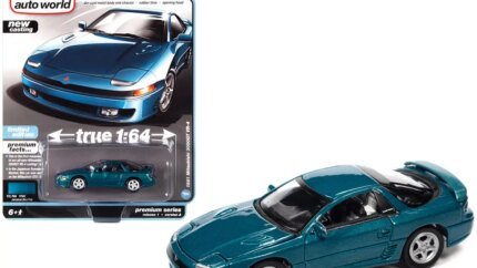 1991 Mitsubishi 3000GT VR-4 Jamaican Blue Metallic 1/64 Diecast by Auto World - Limited Edition Modern Muscle