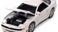 1991 Mitsubishi 3000GT VR-4 Glacier White 1/64 Diecast Model - Auto World Limited Edition