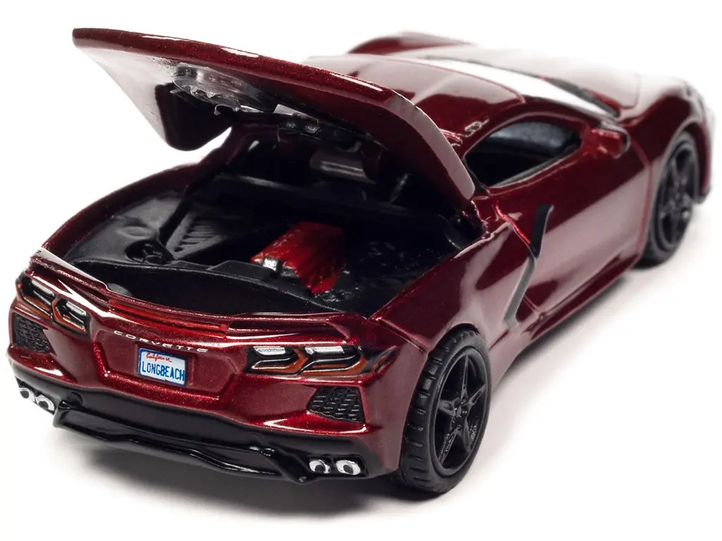 2020 Chevrolet Corvette Long Beach Red Metallic 1/64 Diecast Model – Limited Edition by Auto World