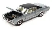 1966 Oldsmobile 442 Diecast Model - Limited Edition Silver Mist Metallic by Auto World