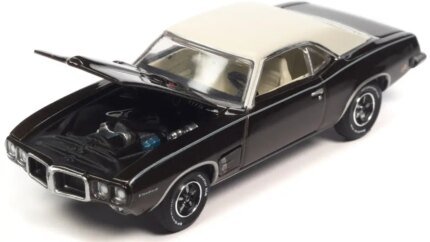 Limited Edition 1969 Pontiac Firebird Diecast Model - Espresso Brown Metallic & White Top by Auto World