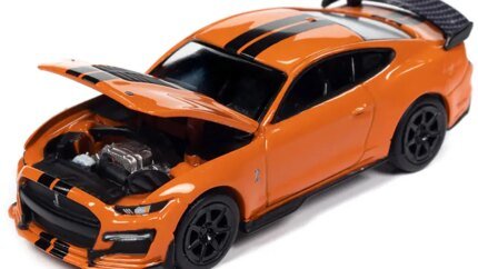 2021 Ford Mustang Shelby GT500 Twister Orange 1/64 Diecast Model - Limited Edition by Auto World