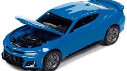 2022 Chevrolet Camaro ZL1 Rapid Blue 1/64 Diecast Model - Limited Edition by Auto World