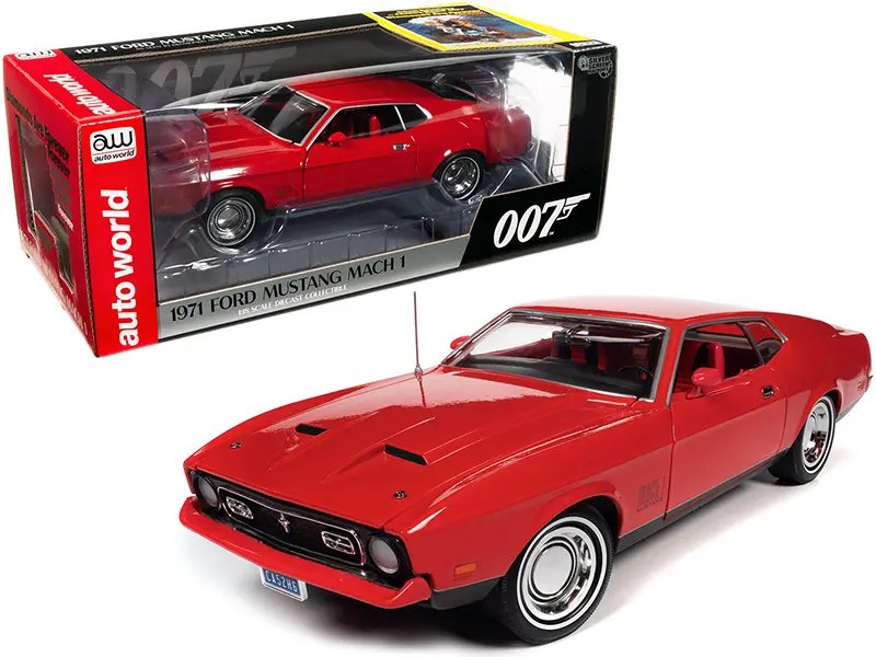 1971 Ford Mustang Mach 1 Diecast – James Bond 007 ‘Diamonds are Forever’ 1/18 Model by Auto World
