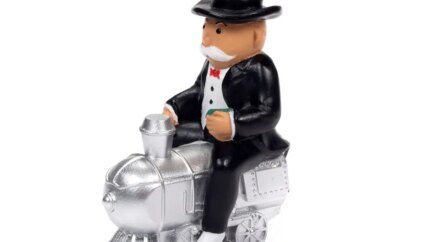 1935 Auburn 851 Speedster Diecast Model with Monopoly Graphics & Mr. Monopoly Figure by Auto World
