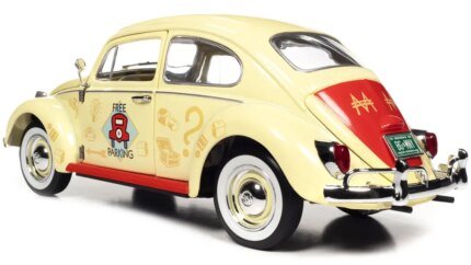 1963 Volkswagen Beetle Yukon Yellow Monopoly Edition 1/18 Diecast Model by Auto World