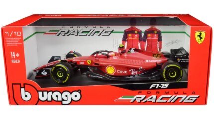 Ferrari F1-75 #55 Carlos Sainz 1/18 Diecast Model - 2022 Formula Racing by Bburago