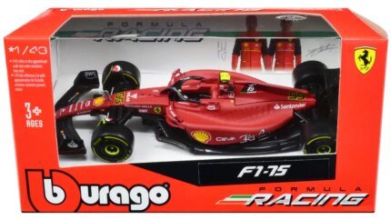Ferrari F1-75 #55 Carlos Sainz 1/43 Diecast Model - 2022 Formula One by Bburago