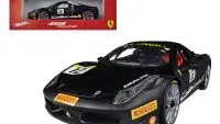 Ferrari 458 Challenge Matt Black #12 1/18 Diecast Model by Hot Wheels - Collector's Dream