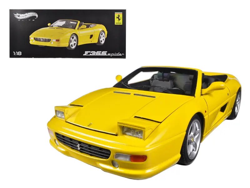 Diecast Model Cars wholesale toys dropshipper drop shipping Ferrari F355 Spider Convertible Yellow Elite Edition 1/18 Hot Wheels BLY35 drop shipping wholesale drop ship drop shipper dropship dropshipping toys dropshipper diecast drop shipper dropship Hot Wheels Ferrari F355 Spider Convertible Yellow Elite 1/18 Diecast Model Car
