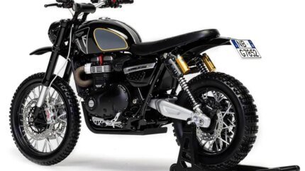 Triumph Scrambler 1200 Black James Bond 007 Diecast Model by Corgi - No Time To Die Collectible