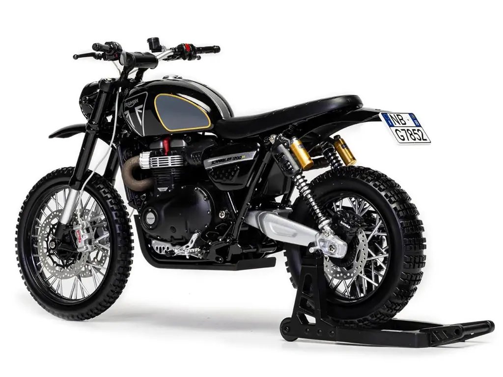Triumph Scrambler 1200 Black James Bond 007 Diecast Model by Corgi – No Time To Die Collectible