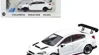 Subaru VAB WRX STI S4 Wide Body Kit RHD White 1/64 Diecast Model Car by CM Models with Extra Wheels