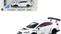 Subaru VAB WRX STI S4 Wide Body RHD Varis White 1/64 Diecast Model by CM Models with Extra Wheels
