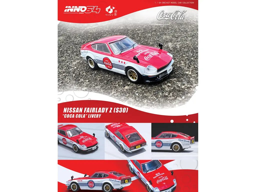 Buy Nissan Fairlady Z S30 RHD Coca-Cola 1/64 Diecast Model by Inno Models